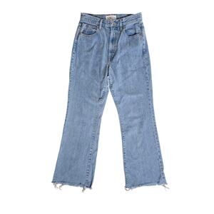 SLVRLAKE Frankie Jeans in Skyline Light Wash Denim Raw Hem Size 26